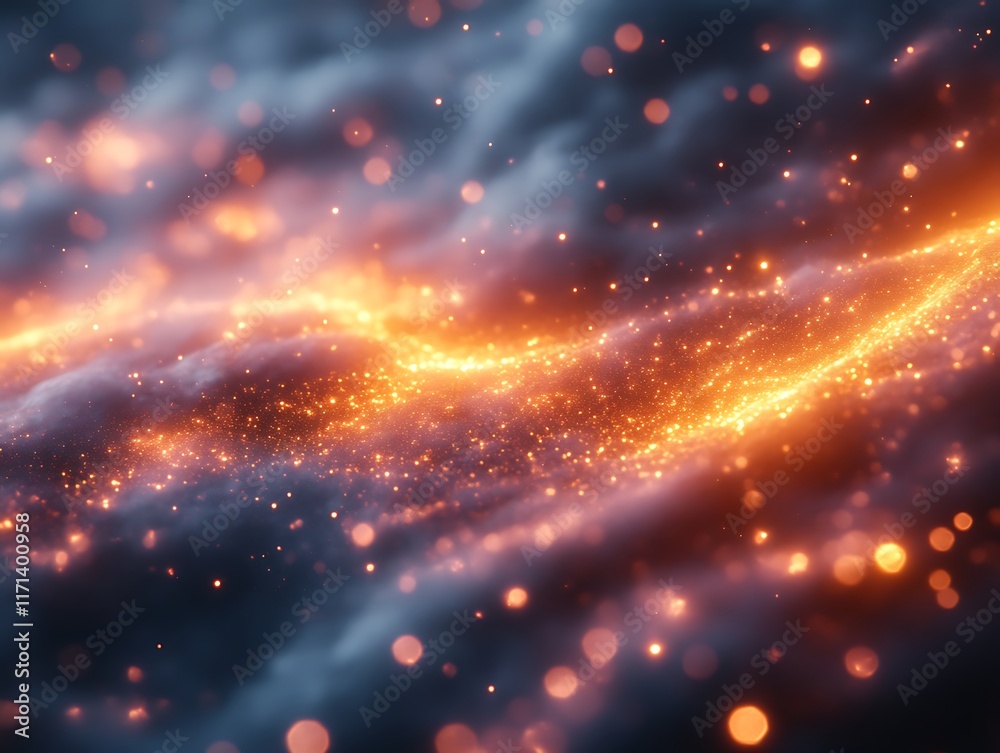 Glowing particles wave abstract background. (1) Glowing particles wave abstract background. (1)