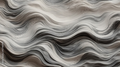 White and grey wavy swirled abstract business background, white and grey waves blending together, soft subtle smooth textured background, HD seamless pattern, dark colored background, minimalistic des photo