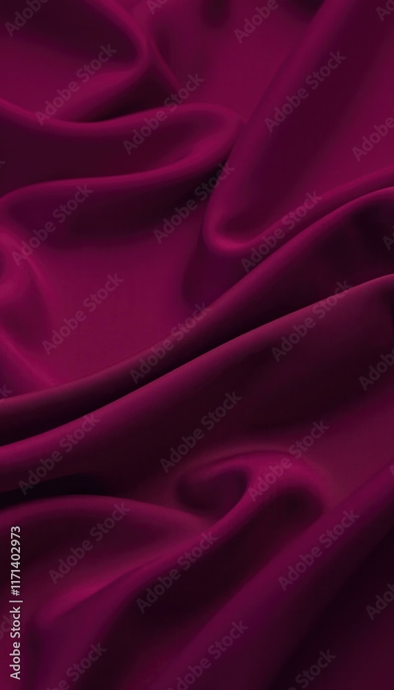 Obraz premium Deep purple silk fabric draped with elegant folds and a smooth texture, creating a luxurious and sophisticated background.
