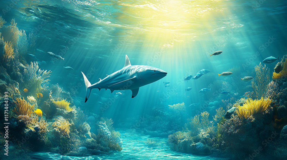 Fototapeta premium coral reef and fishes