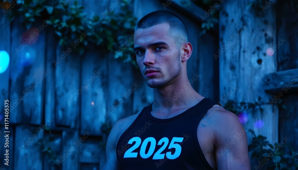 number 2025 on clothes on a person