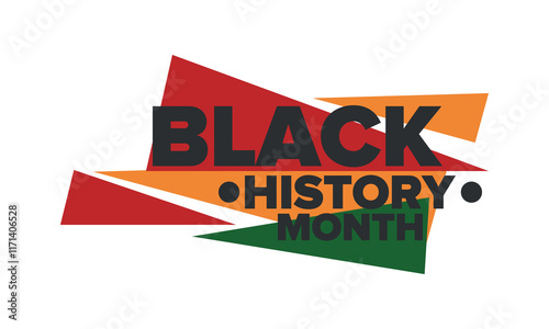 Black History Month 2025. African American History. Celebrated annual. February and October. Poster, card, banner, background. Vector illustration