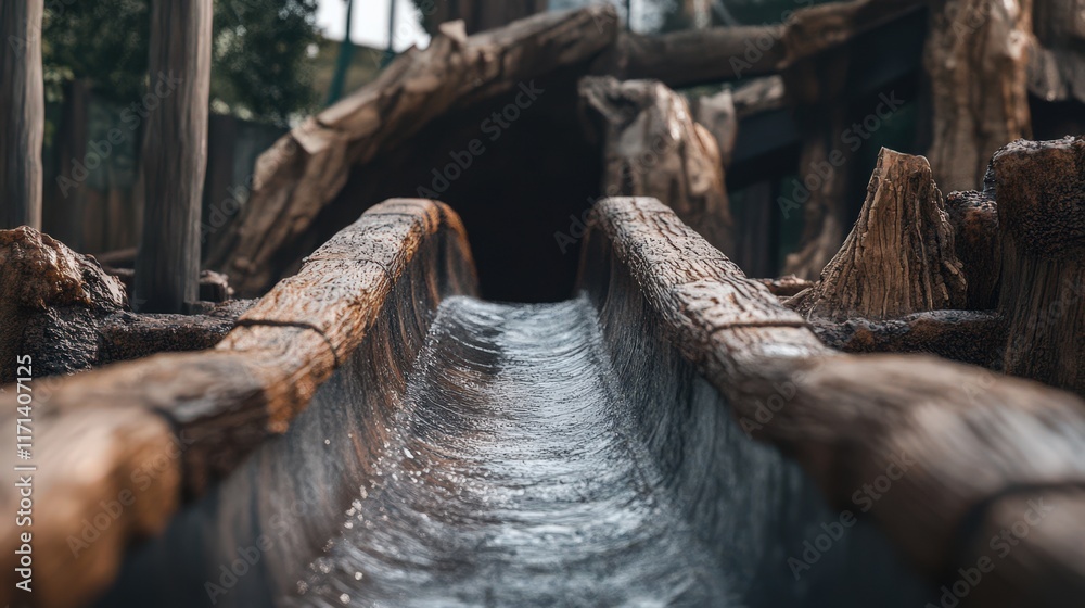 Wooden Water Slide Nature Theme Park Design Wooden Water Slide Nature Theme Park Design