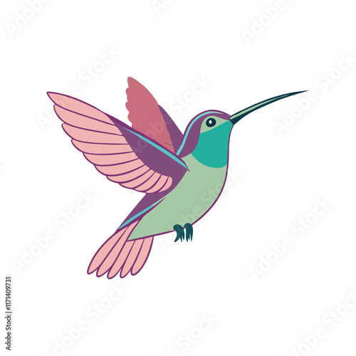 hummingbird vector art and illustration