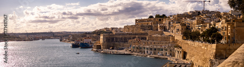 Obraz na płótnie Aerial footage in Malta during winter holidays. w salonie