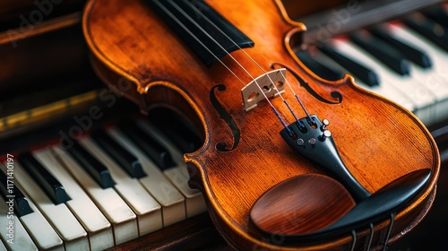 Violin and Piano Keys: A Musical Duo
