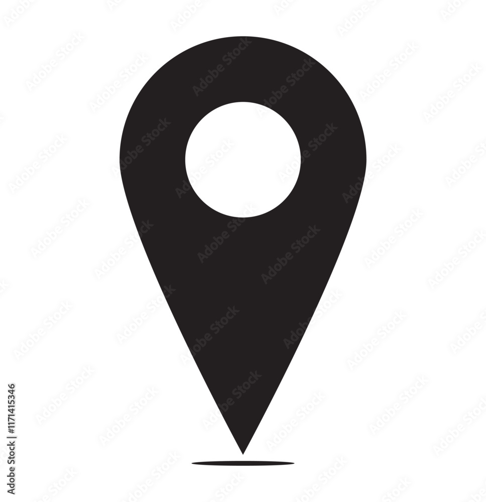 Location or map pin icon symbol. vector illustration Location or map pin icon symbol. vector illustration