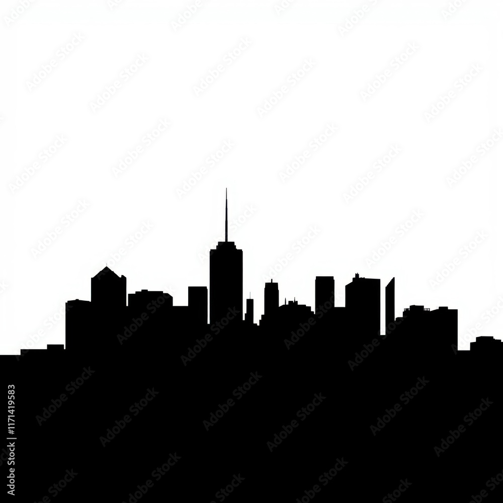 Silhouette cityscape at sunset skyline silhouette Silhouette cityscape at sunset skyline silhouette