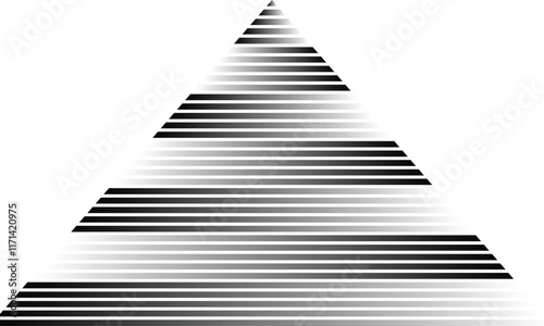 abstract black white gradient triangle line pattern art suitable for background.