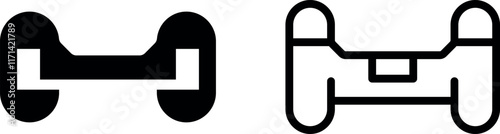 "Hoverboard Vector Icon Set – Electric Scooter and Personal Transport Symbols"