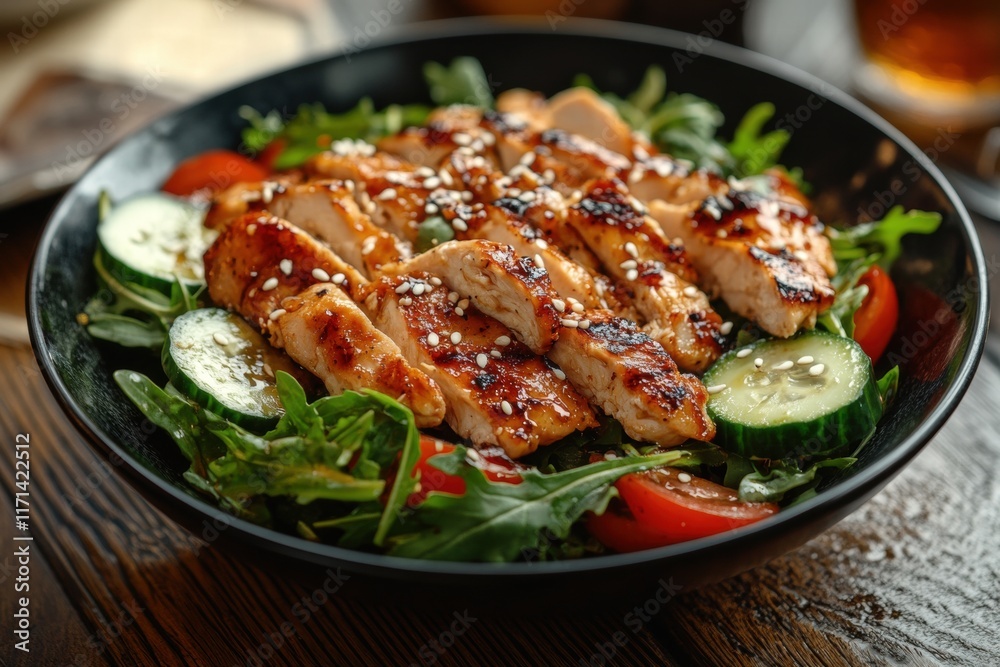 Grilled Chicken Salad with Sesame Seeds Grilled Chicken Salad with Sesame Seeds