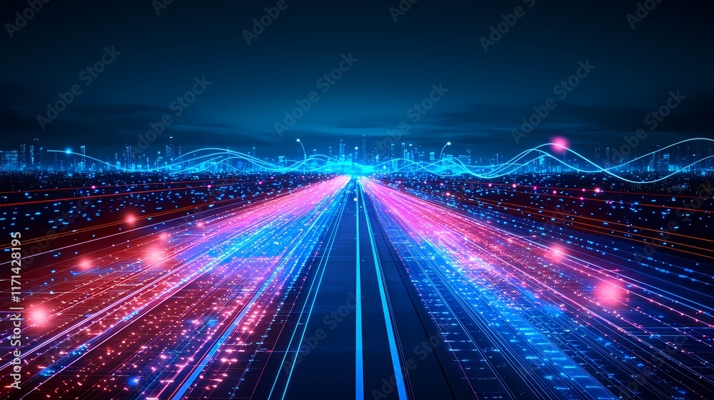 Future technology, digital highway Future technology, digital highway