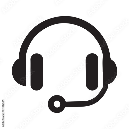 Minimalist headset icon