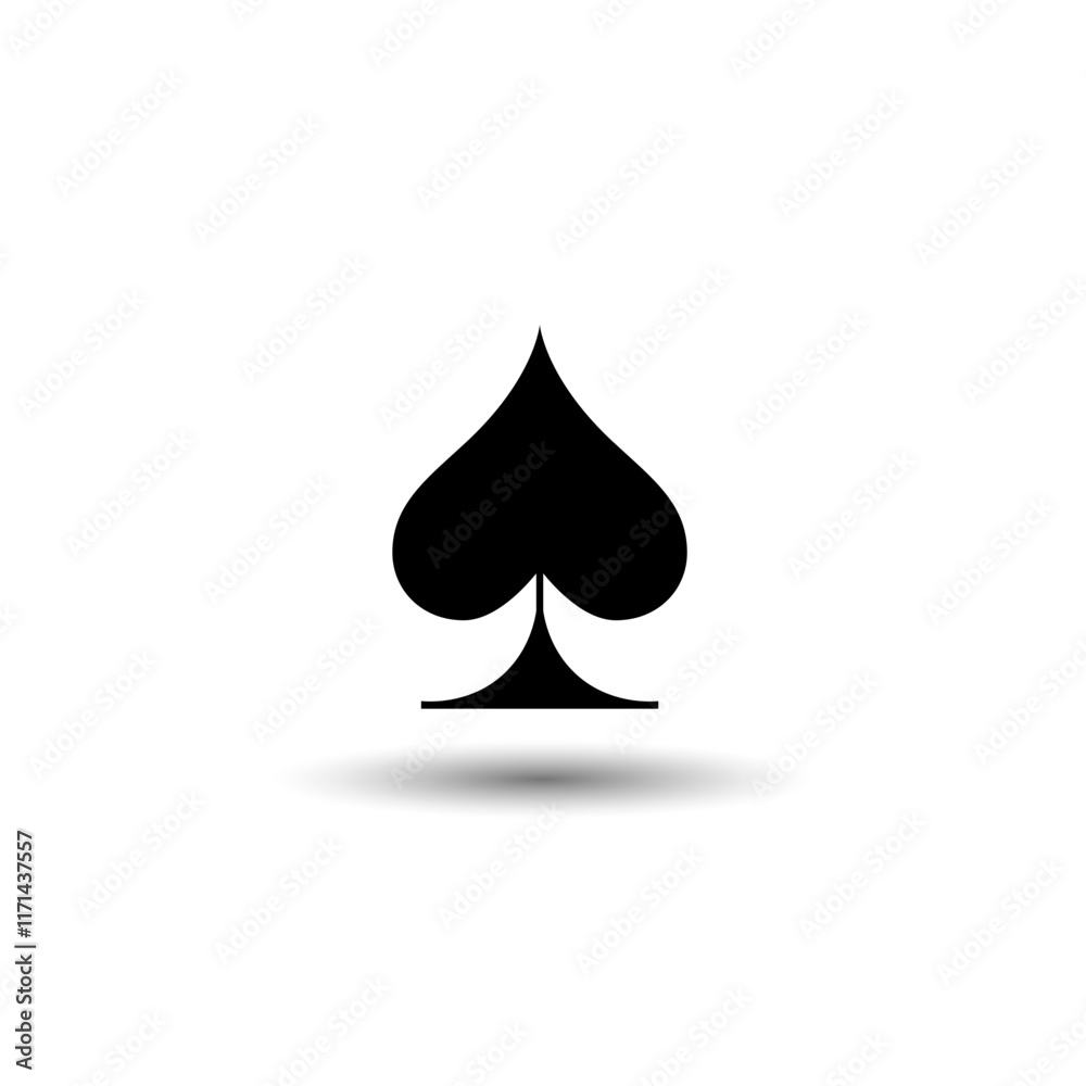 Playing card suit symbol. Pikes spades vector illustration Playing card suit symbol. Pikes spades vector illustration