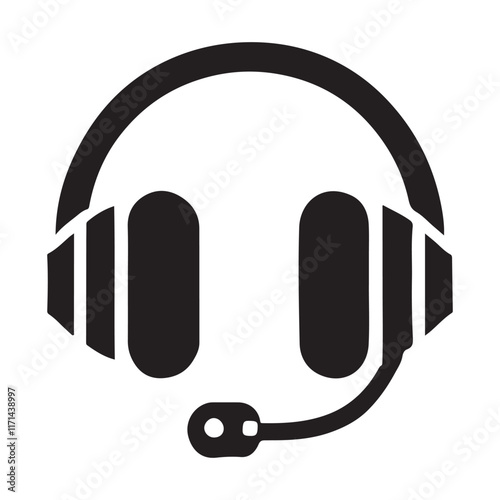 Minimalist headset icon