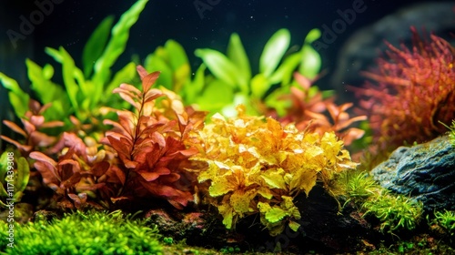 Serenity of Plants in Clear Water with Gentle Light