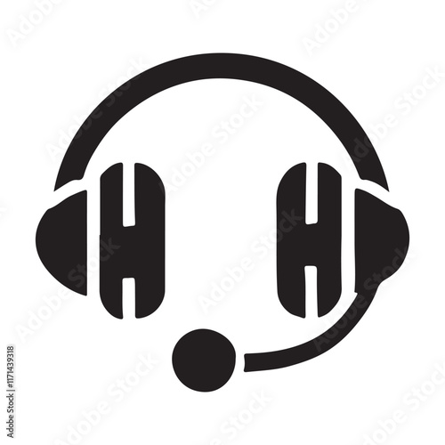 Minimalist headset icon