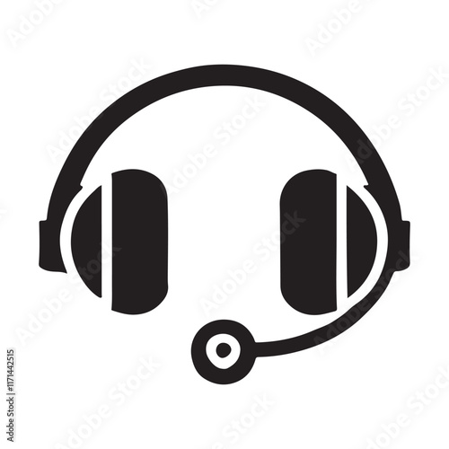 Minimalist headset icon