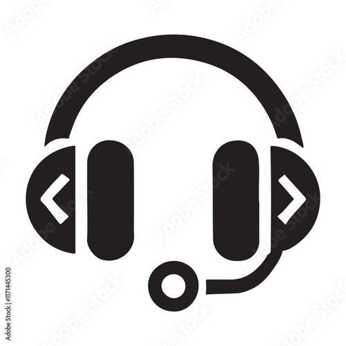 Minimalist headset icon