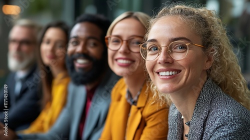 Diverse smiling business team portrait.