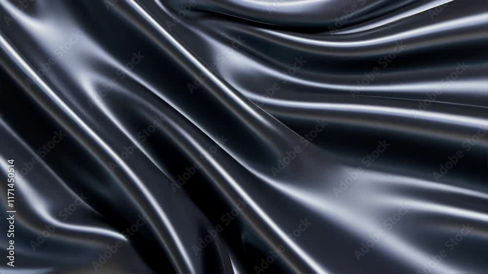 Elegant Black Satin Fabric Smooth, Flowing Texture with Shiny Drape for Fashion and Upholstery, Showcasing Luxurious Textile Appeal and Captivating Visual Effects. Elegant Black Satin Fabric Smooth, Flowing Texture with Shiny Drape for Fashion and Upholstery, Showcasing Luxurious Textile Appeal and Captivating Visual Effects.