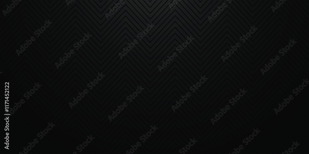 Obraz premium Luxury dark banner. black paper material layer with stripe background. dark elegant seamless pattern in retro style with a little line.