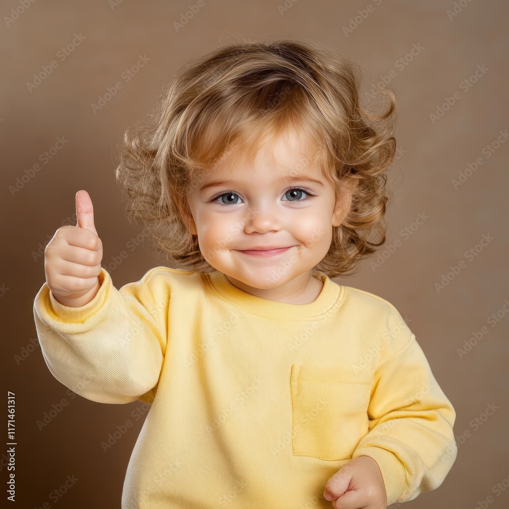 Future Approval: Adorable Toddler Gives Thumbs Up in 2035 Facebook Post Future Approval: Adorable Toddler Gives Thumbs Up in 2035 Facebook Post