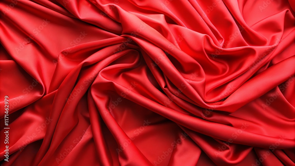 Obraz premium Crimson Drape Abstract Red Silk Texture