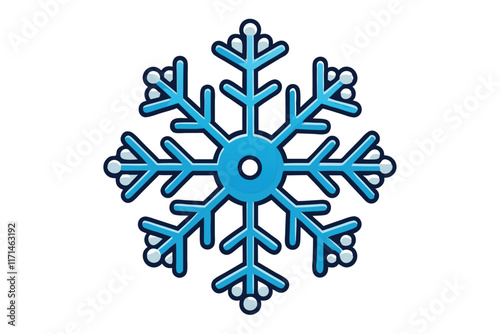 Frozen themed snowflake clipart, showcasing icy blue tones for Christmas, festive events, and winter holiday projects