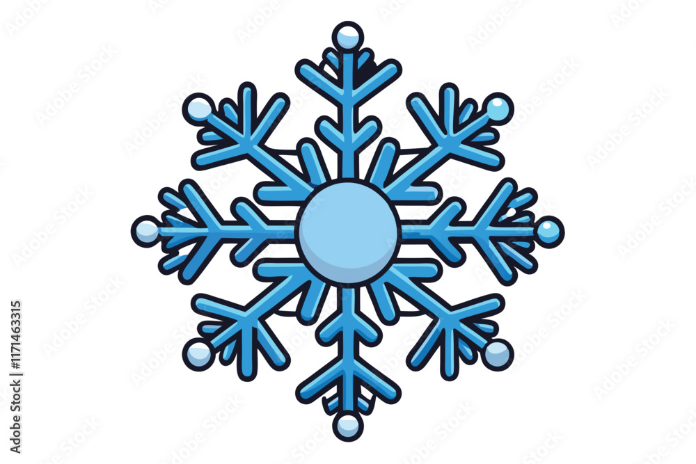 Stylized blue snowflake design representing winter aesthetics, perfect for digital graphics, seasonal branding, and creative projects Stylized blue snowflake design representing winter aesthetics, perfect for digital graphics, seasonal branding, and creative projects