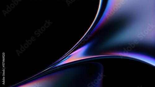 Vivid swirl of dynamic colors abstract digital art with fluid motion and metallic sheen background.