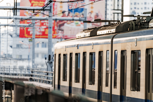 Train at Tan Cang station of metro line number one in Ho Chi Minh city. Travel concept.