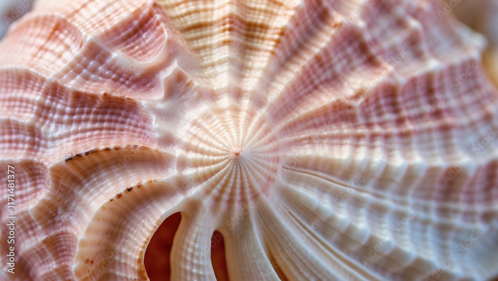 Intricate Shell Patterns in Soft Pink Hues Intricate Shell Patterns in Soft Pink Hues