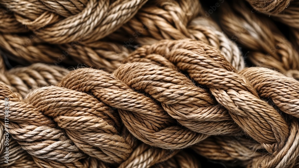 Braided Natural Rope in Warm Brown Tones Braided Natural Rope in Warm Brown Tones
