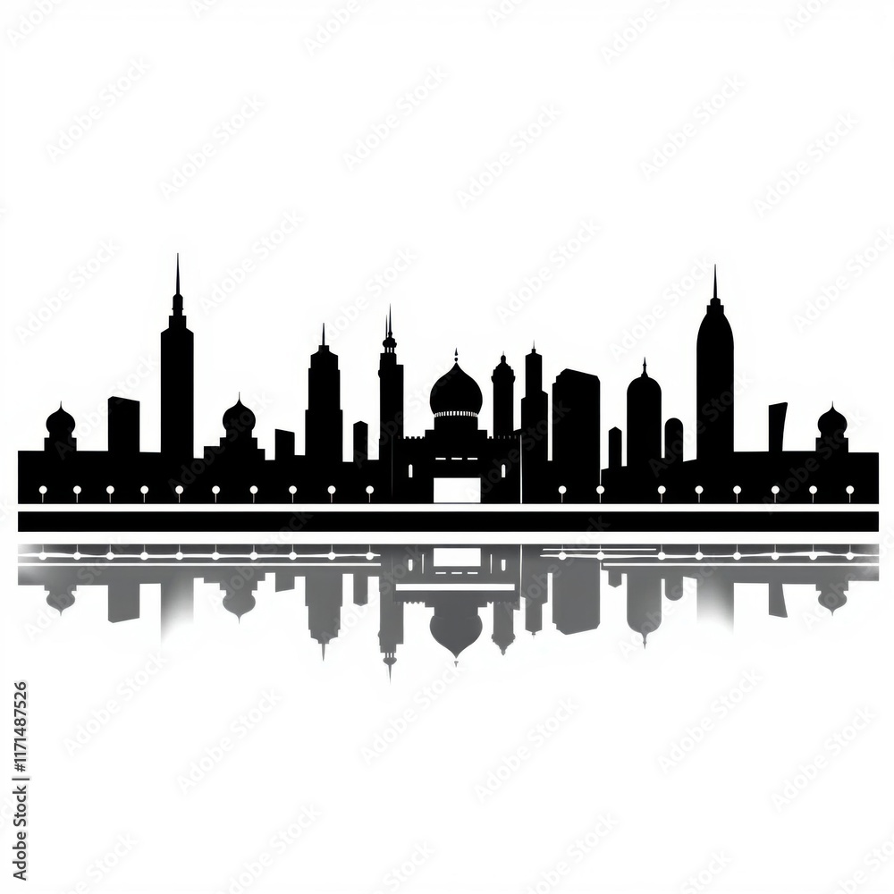 Fototapeta premium Tampa florida skyline skyline silhouette