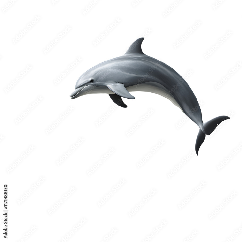 Obraz premium Animal, Fish, Dolphin, River, Water, Nature, Amazon, Forest, Art, Image, with Transparent Background PNG, for Stickers, T-Shirt Print, Cap, Mug, Flip Flops, Mousepad, Transparent PNG