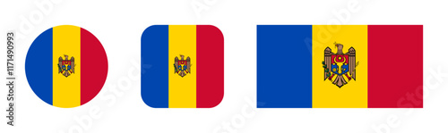 Moldova flag icon set
