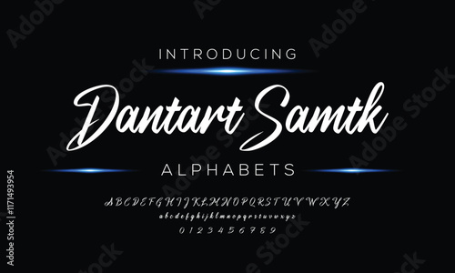Classic typography serif font. Uppercase, lowercase, ligatures, ampersand, alternate, and number. Vector illustration word. Lettering Minimal Fashion Designs Romance Elegant.