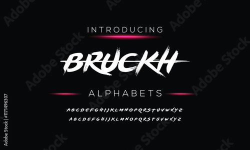 Modern Bold Font. Regular Italic Number Typography urban style alphabet fonts for fashion, sport, technology, digital, movie, logo design, vector illustration