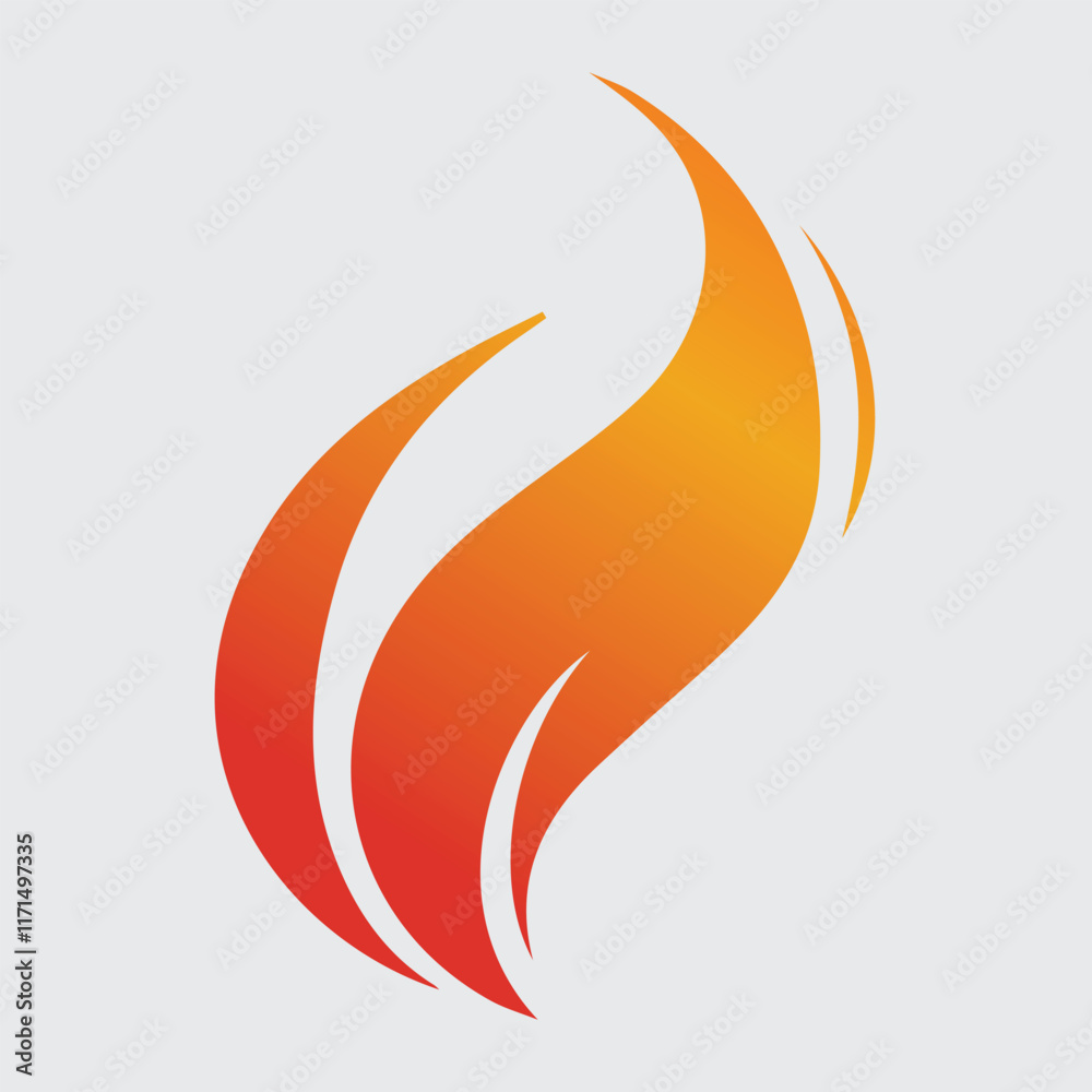 Simple vector flame icons in flat style Simple vector flame icons in flat style