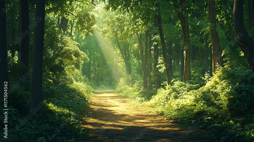Sunlit Forest Path Sunlit Forest Path