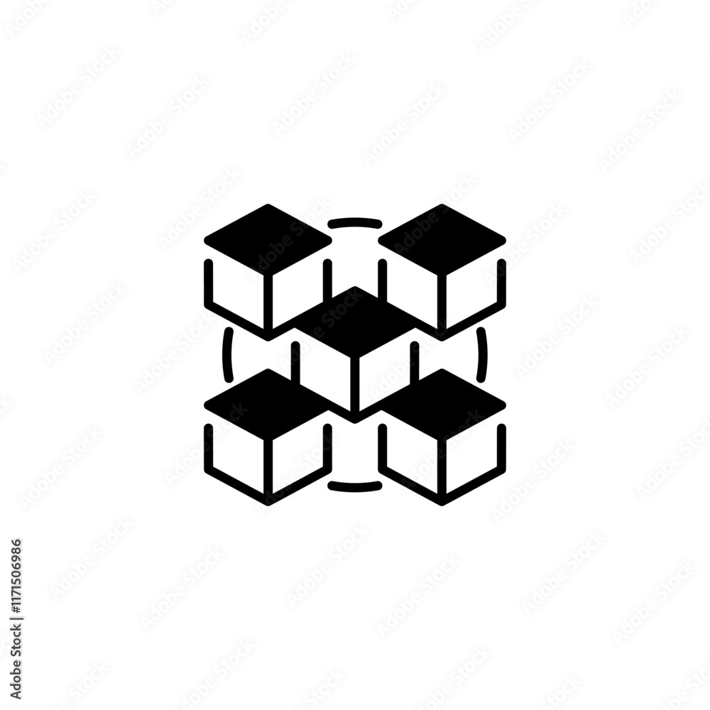 Blockchain Network Glyph Icon. linear style sign for mobile concept and web design. Outline vector icon. Blockchain Network Glyph Icon. linear style sign for mobile concept and web design. Outline vector icon.