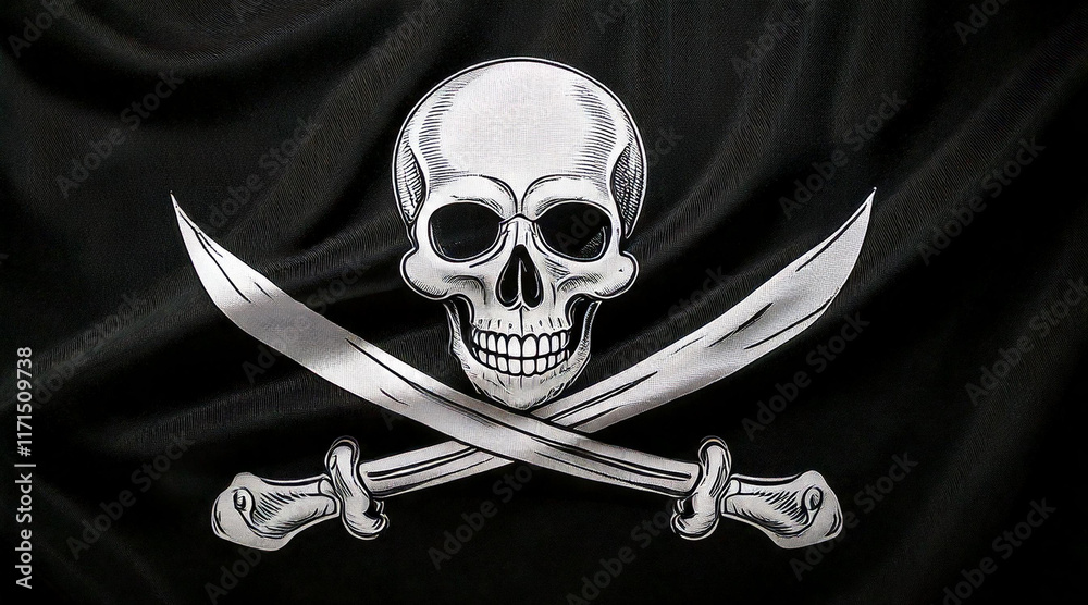 Obraz premium classic Jolly Roger pirate flag