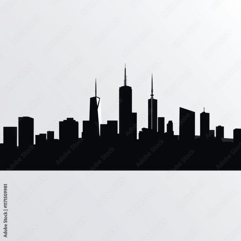 Naklejka premium Abstract image of a globe with city skylines transportation systems and people silhouettes around it representing global commerce technology and cultural exchange photo skyline silhouette 