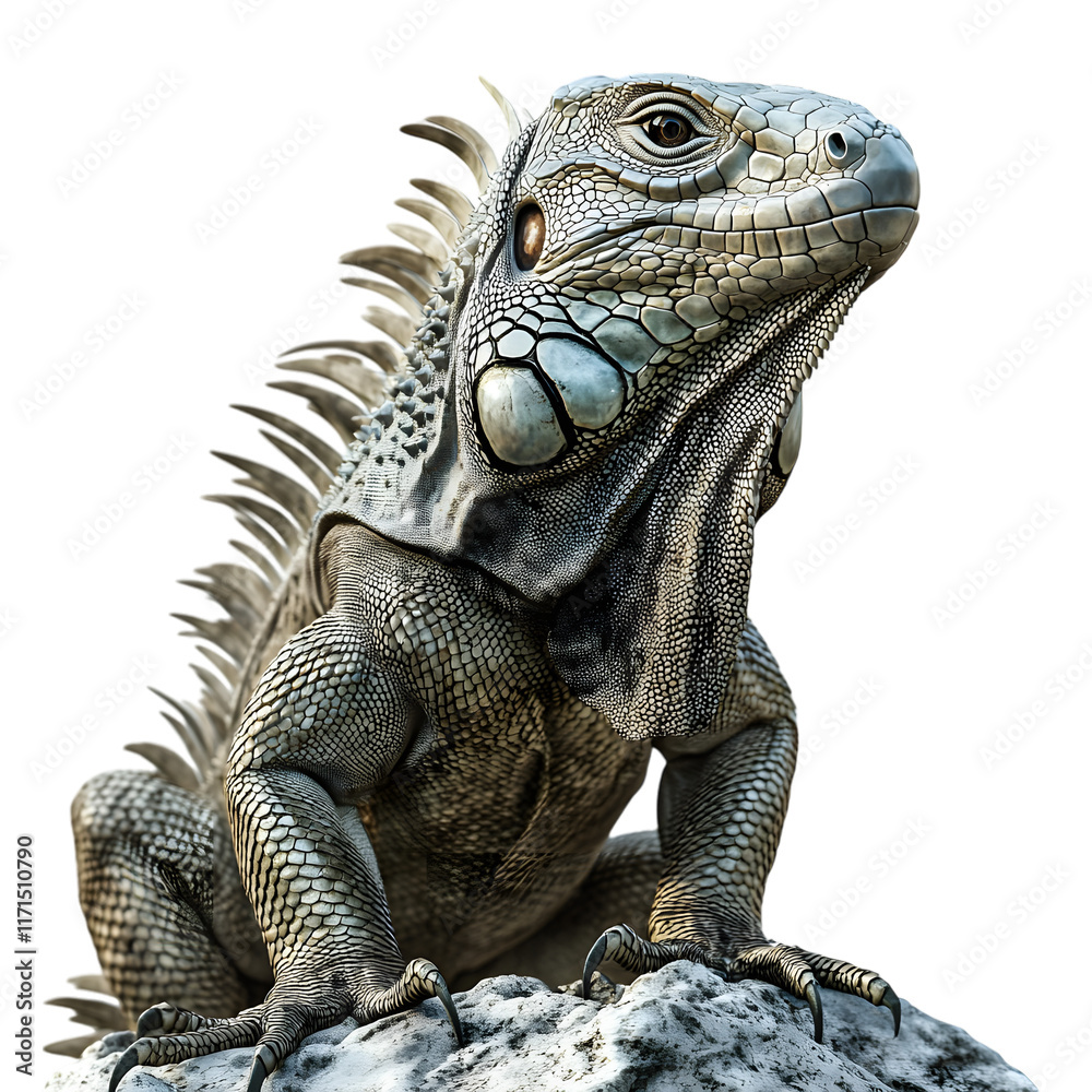 Obraz premium Animal, Green Iguana, River, Water, Nature, Amazon, Forest, Art, Image, with Transparent Background PNG, for Stickers, T-Shirt Print, Cap, Mug, Flip Flops, Mousepad, Transparent PNG