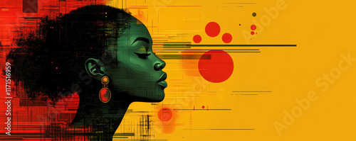 Colorful Illustration for Black History Month photo