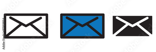 Print Email Letter or Open Email Icon, Envelope For Communication