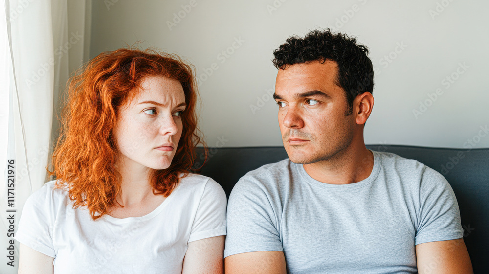 A man and a woman are sitting on a couch