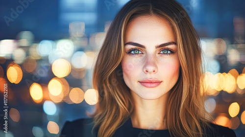 Wallpaper Mural A woman with long brown hair Torontodigital.ca