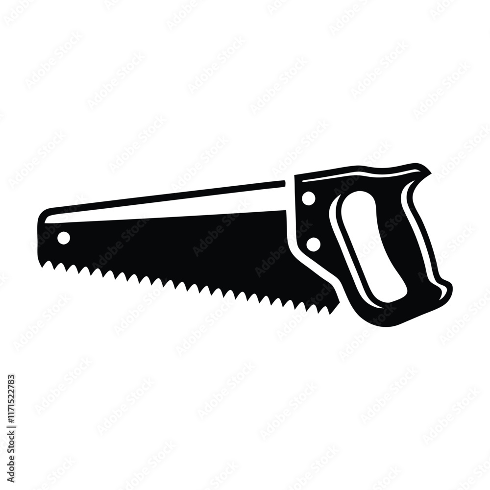 Hand saw silhouette vector illustration isolated on white background
Hand saw silhouette vector illustration isolated on white background